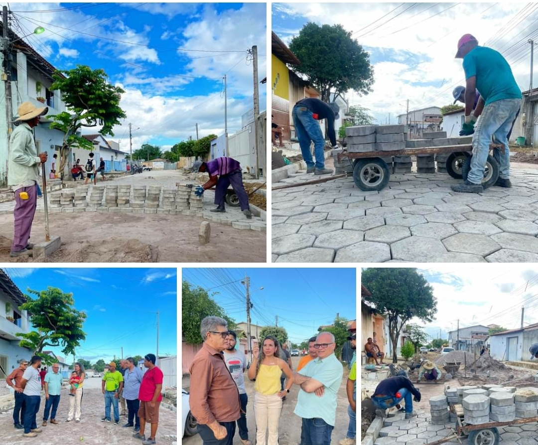 Em Eunápolis varias ruas estão recebendo pavimentação com blocos de concreto intertravado