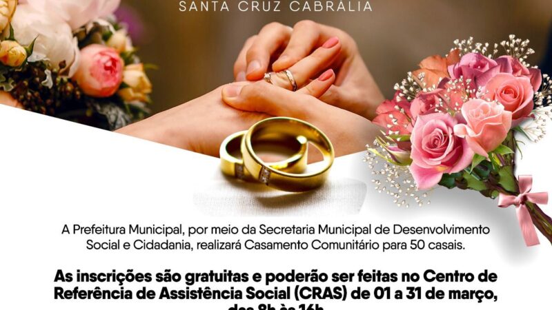 Casamento comunitário em Santa Cruz Cabrália