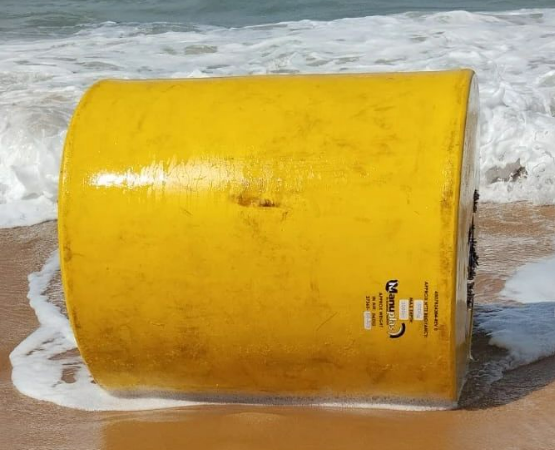 Material não radioativo é encontrado na Praia dos Lençóis em Sta. Cruz Cabrália