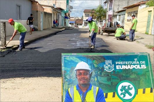 Prefeitura de Eunápolis realiza Operação Tapa-Buracos no bairro Moisés Reis